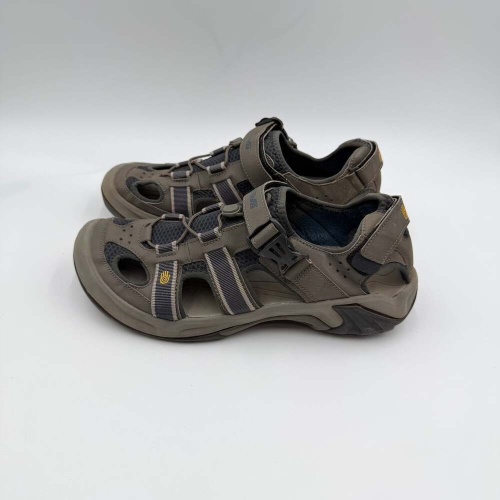 Size 12 Teva Omnium 2 Men's Closed Toe Sport Sandals Brown Grey